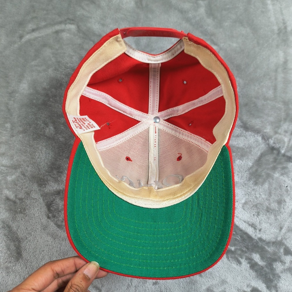 Vintage Ohio Hat Cap Red Script New Era Snapback Made In USA 80s 90s Embroidered - Picture 8 of 8